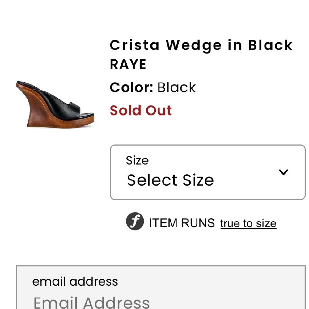 Black Wedge Sandals Christa Wedge worn once!!!